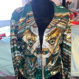 Multi colored sequin jacket